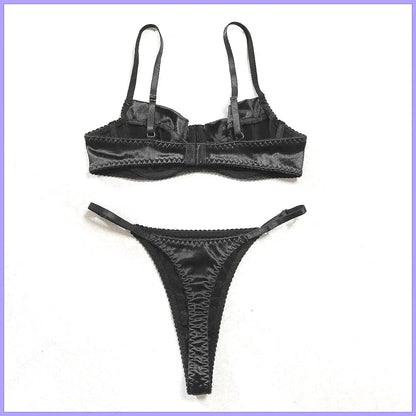 Sexy 2-Piece Lingerie Set Lace Bra & Thong Women's Underwear Patchwork Suits by All Mart Bristol Ltd