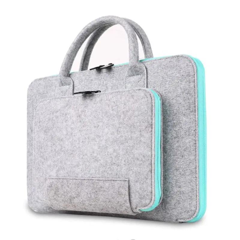 Fashion Felt Laptop Bag Multicolor Handheld by Dropshipman