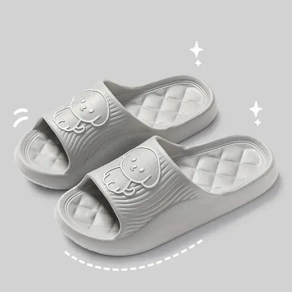 Cute Carton Slippers Bathroom Slippers Cloud Cushion Slides Summer Soft Thick Platform Home Men Indoor Non-slip Flat Flip Flops by All Mart Bristol Ltd