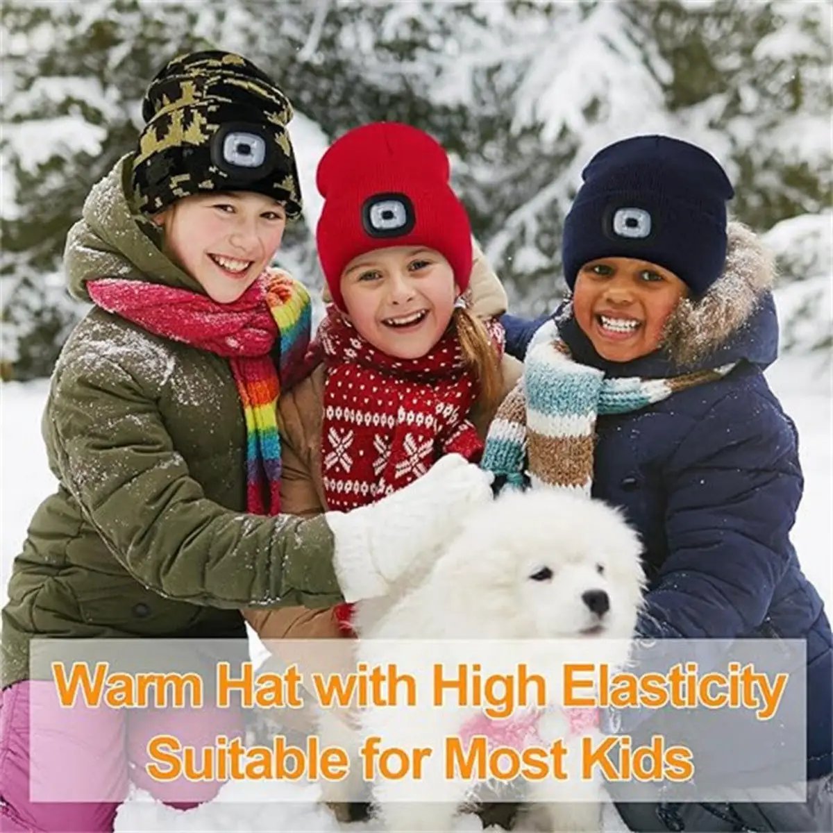 LED Beanie Hats Rechargeable Unisex High Powered Head Lamp Torch Light Cap by All Mart Bristol Ltd