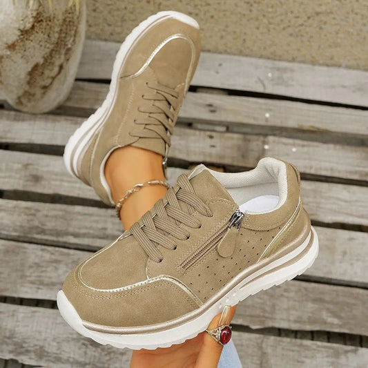 Side-zip Breathable Sneakers With A Chunky Sole For Comfort by Dropshipman
