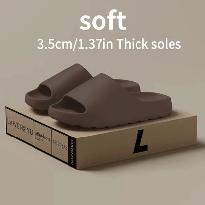 Indoor Cloud Thick-soled House Slippers for Men and Women Summer Soft Bottom Beach Sandals by All Mart Bristol Ltd