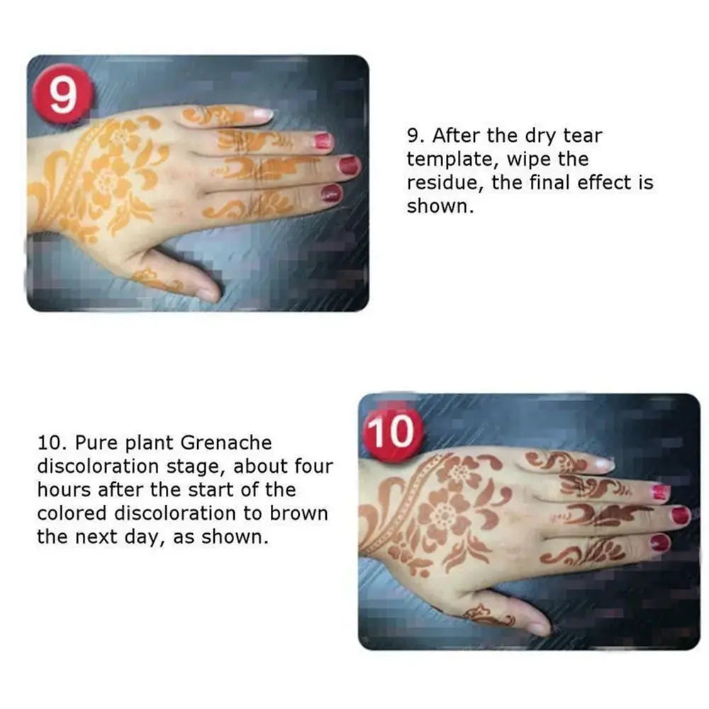 Mehndi Cream Herbal Mehandi Ink Paint Art 3 Colors Body Henna Temporary Paint Temporary Tattoo Body Art Herbal Henna Cones by All Mart Bristol Ltd