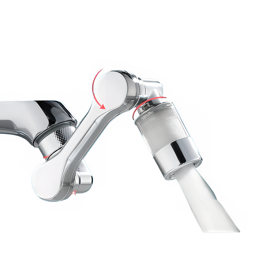 1080° Rotating Water Purification Filter Plastic Faucet Mechanical Arm Spray Head Kitchen Washbasin Extension Tap Aerator Univer by All Mart Bristol Ltd