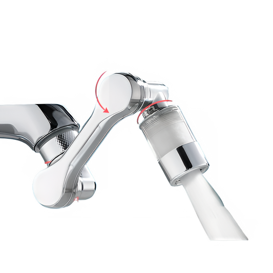 1080° Rotating Water Purification Filter Plastic Faucet Mechanical Arm Spray Head Kitchen Washbasin Extension Tap Aerator Univer by All Mart Bristol Ltd