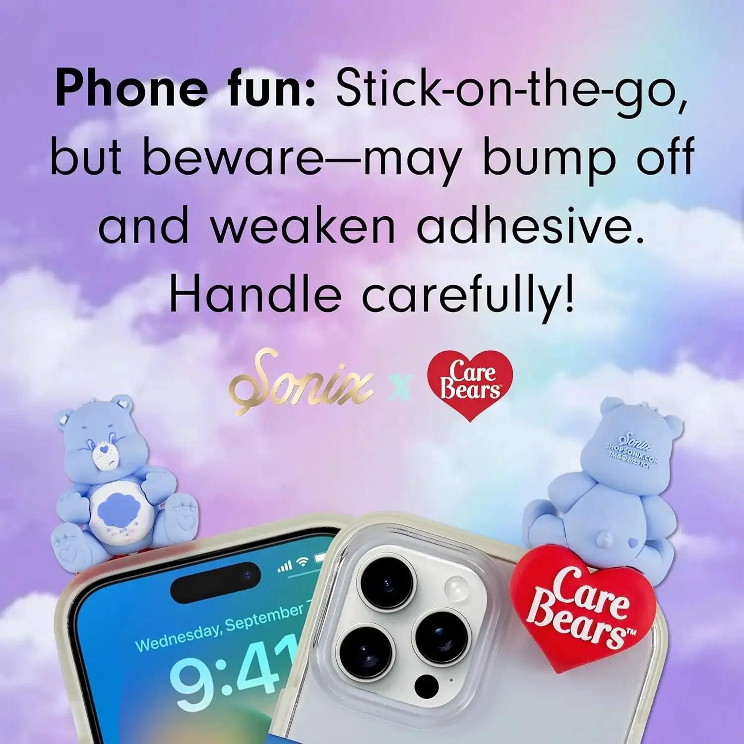 Sonix X Care Bears Peekers - Adhesive Decoration - Blind Box - Includes Grumpy, Cheer, Sweet Dreams, or Funshine by All Mart Bristol Ltd