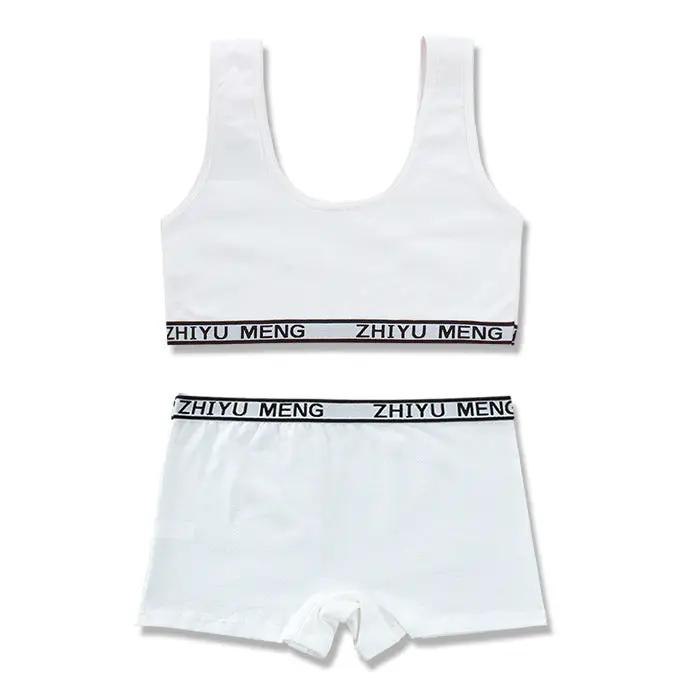 Pure Cotton Solid Color Underwear Set by Dropshipman