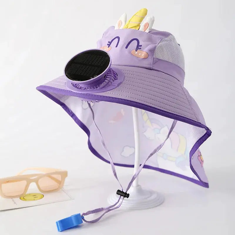 Portable Solar Powered Fan Empty Top Sun Hat Uv Protection Wide Brim Cooling Visor For Summer Outdoor Activities Outdoor Hat by All Mart Bristol Ltd