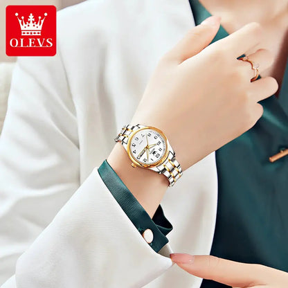 OLEVS Brand Ladies' Watch Quartz Watch Calendar Week Waterproof 5567 by All Mart Bristol Ltd