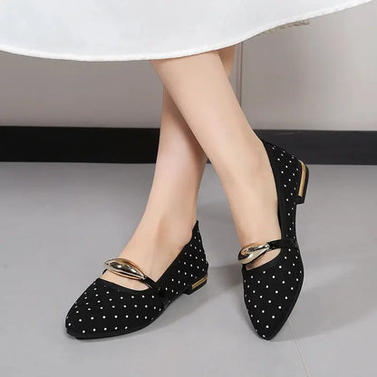 Spring and Autumn Elegant Pointed Sexy Low Heel Casual Shoes Fashionable Best Selling New Daily Comfortable Work Women's Shoes by All Mart Bristol Ltd