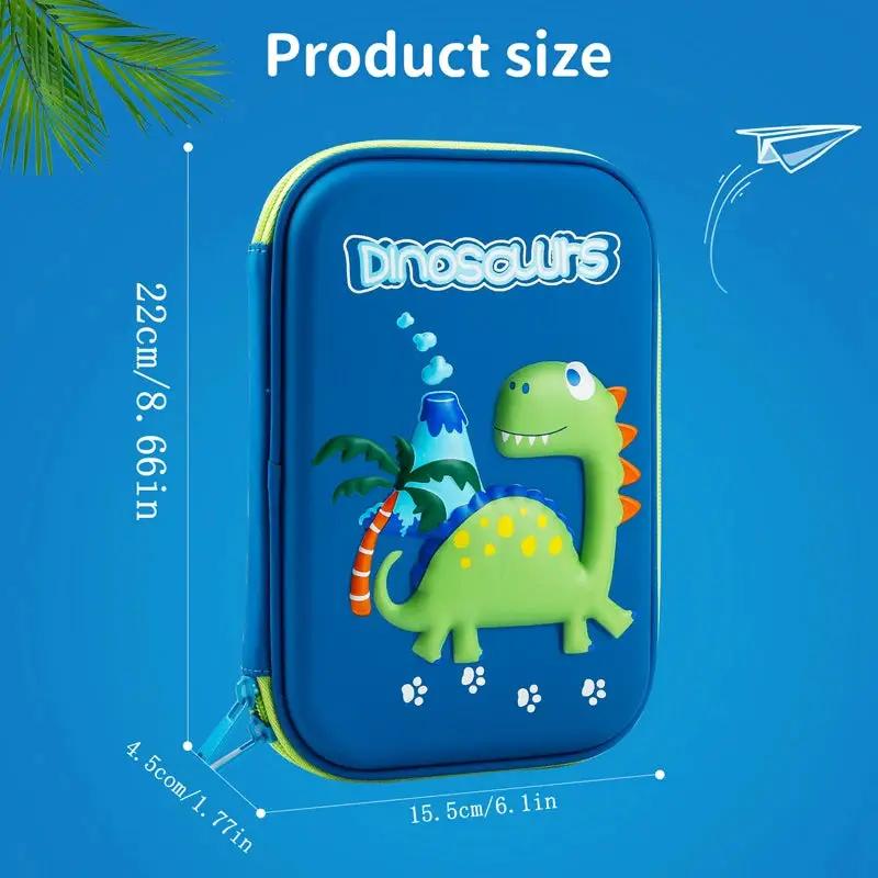 Cool Dinosaur Pencil Case Stationery Set Unicorn 3D EVA Pencil Box Organizer School Supplies for Kids Boys Back to School Gift by All Mart Bristol Ltd