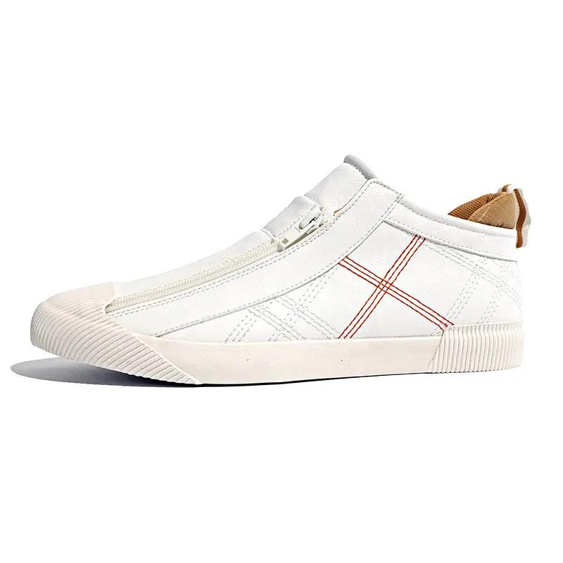 Leather Shoes Breathable Casual Fashion Low-top Sneakers by Dropshipman