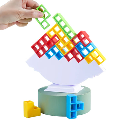 Durable Building Balance Blocks Board Game, 1 Set Tetra Tower Stacking Games, Unisex Birthday Gifts for Kids, Adults, Gift for Her, Fidget Toys Gifts for Kids Toys for Boys, Creative Building Blocks, Family Fun Game, Stem Building Blocks