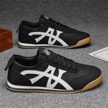 Pu'er Agan Men's Shoes Casual Flat Leather Dequn Shoes Spring 2026 New Trend Brand High-End Sensation White Sneakers by All Mart Bristol Ltd
