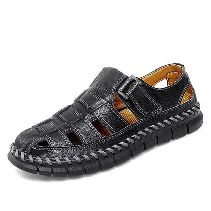 Plus Size Men's Beach Sandals Retro Hollow Out by Dropshipman