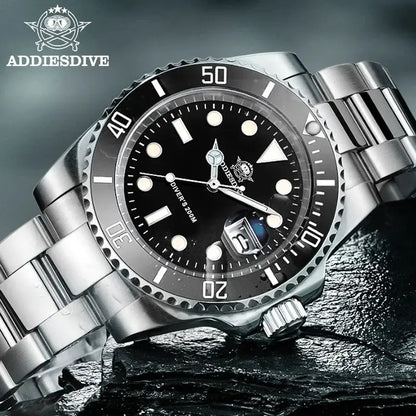 ADDIESDIVE Men's Classic Watch with Ceramic Bezel 200m Water Resistant Casual Quartz Watch BGW9 Blue Luminous Gift Watch MY-H3-2 by All Mart Bristol Ltd