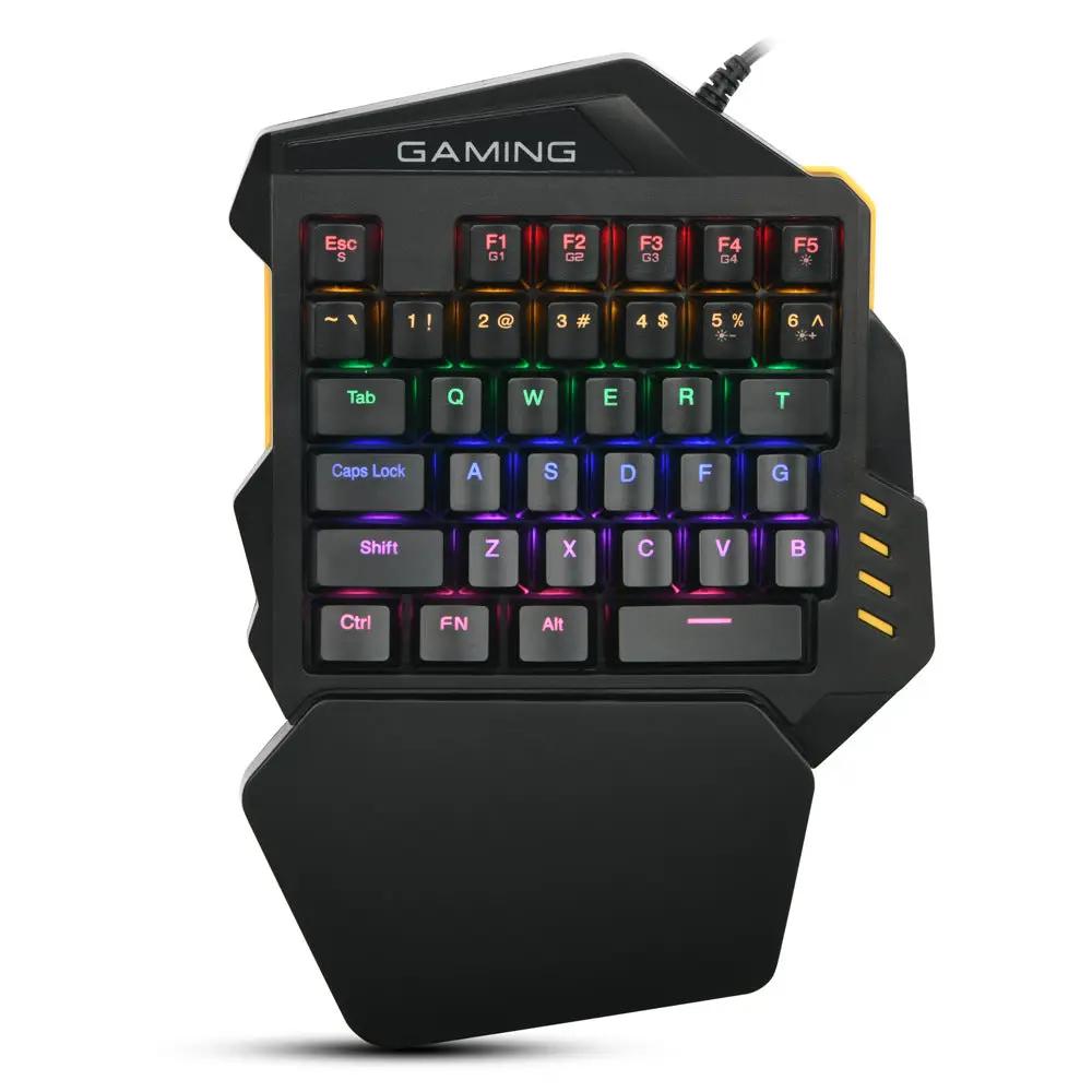 One-handed RGB Mechanical Gaming Keypad by Dropshipman
