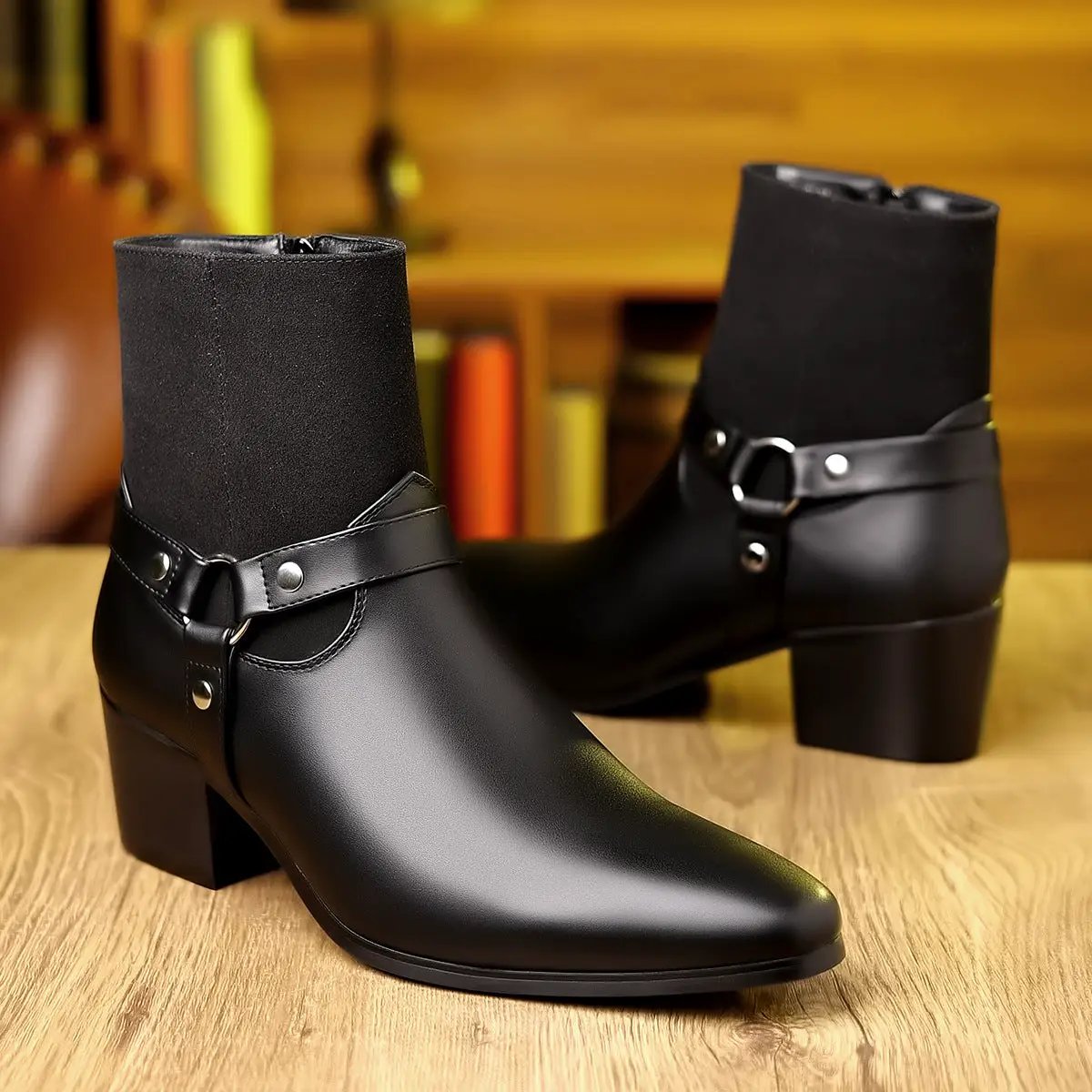 Fashionable British-style Pointed-toe Casual Mens Boots by Dropshipman