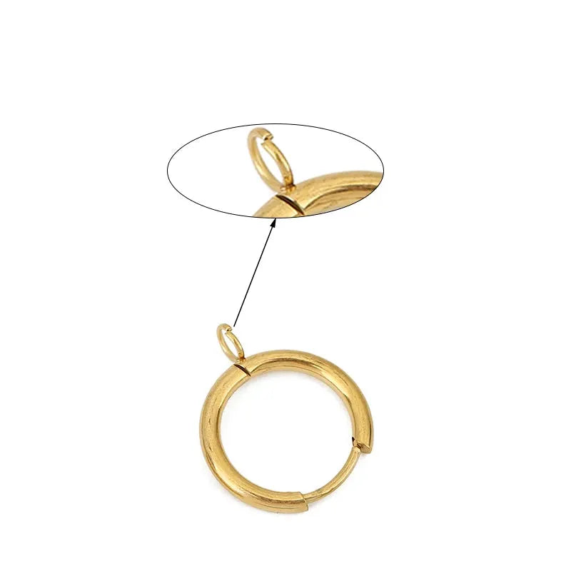 10pcs PVD Never Fade Earrings Hooks Making 16mm Hypoallergenic Stainless Steel Earring Clasps Wire For Jewelry Findings Supplies by All Mart Bristol Ltd