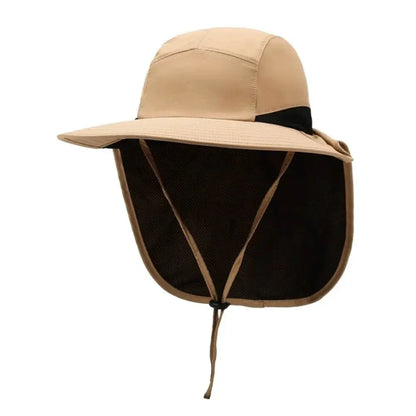 Fashion Wide Brim Outdoor Sun Hat Adjustable UV Protection Fisherman Cap with Neck Flap Quick-drying Bucket Cap Women by All Mart Bristol Ltd