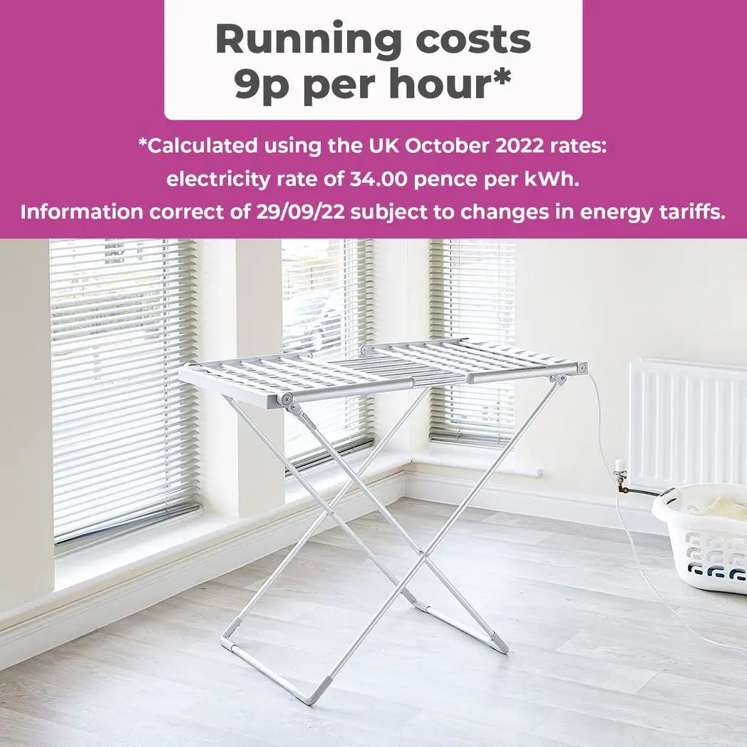 Neo Electric Heated Winged Airer Clothes Dryer Rack by Neo