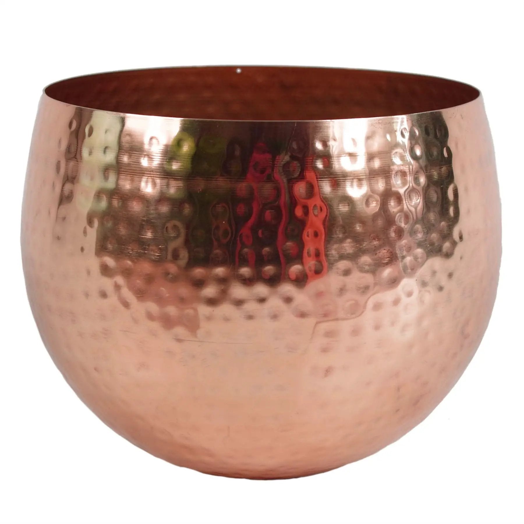 Large Metal Planter Straight Edge Hammered Metal Planter 18cm Botanik by Leaf Design