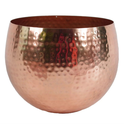 Large Metal Planter Straight Edge Hammered Metal Planter 18cm Botanik by Leaf Design