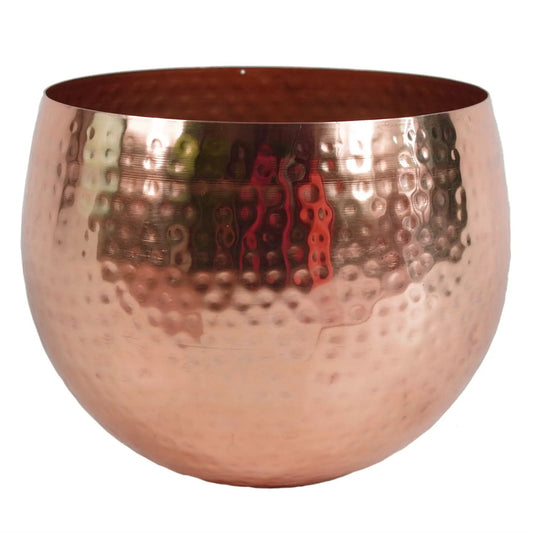 Large Metal Planter Straight Edge Hammered Metal Planter 18cm Botanik by Leaf Design