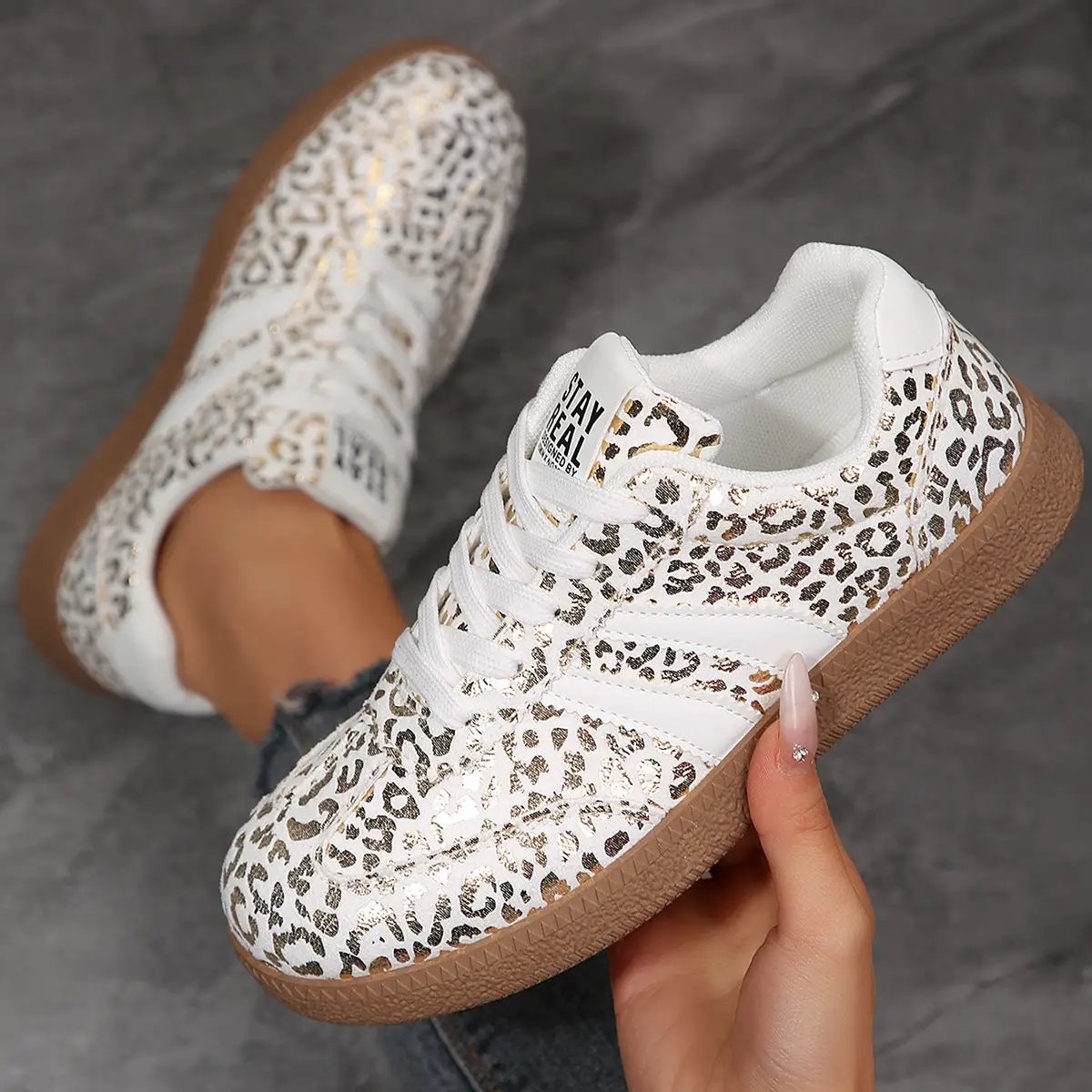 Fashionable Casual White Sneakers For Women by Dropshipman
