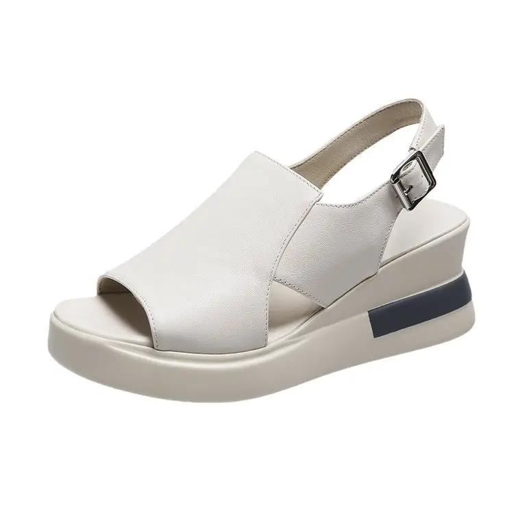 Women's Platform Wedge Shoes - Fishmouth Style Summer Sandals by Dropshipman