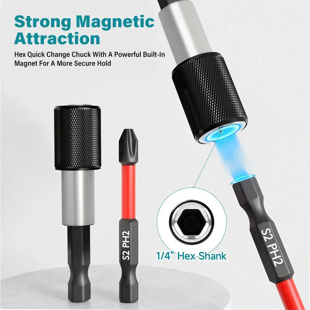 35Pcs Magnetic Screwdriver Bit Set S2 Steel Impact Driver Nut Sockets Anti-Slip High Hardness Tips with Portable Storage Case by All Mart Bristol Ltd