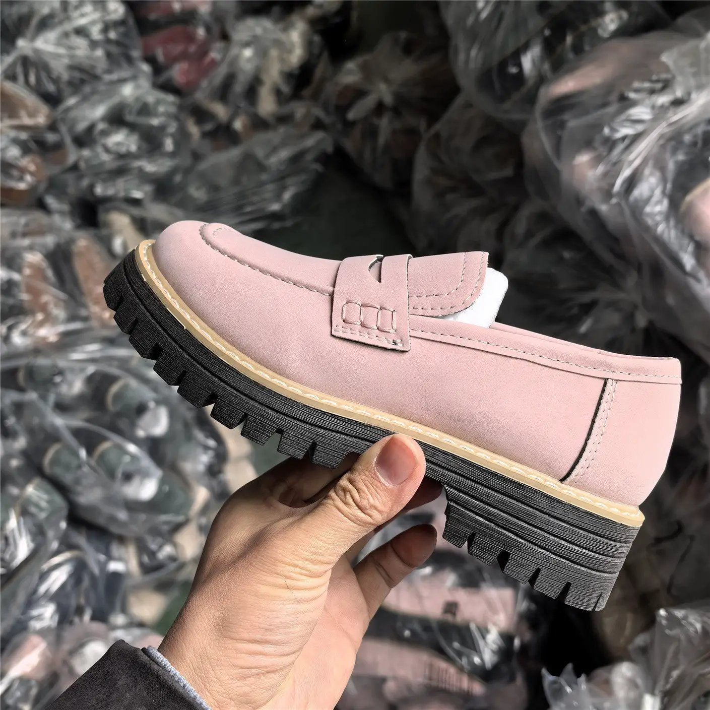 Leather Plus Size Casual Women's Shoes by Dropshipman