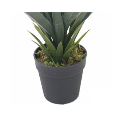 90cm Silver Planter with Artificial Yukka Plant by Leaf