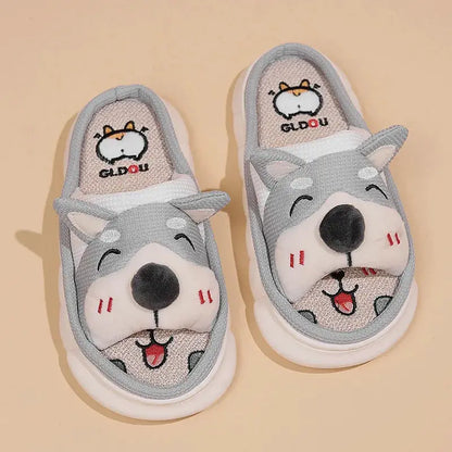 Home Linen Slipper for Women Cute Bunny Clouds Flip Flops Female Design Cozy Shoes Slides Four Season Platform Couples Sandals by All Mart Bristol Ltd