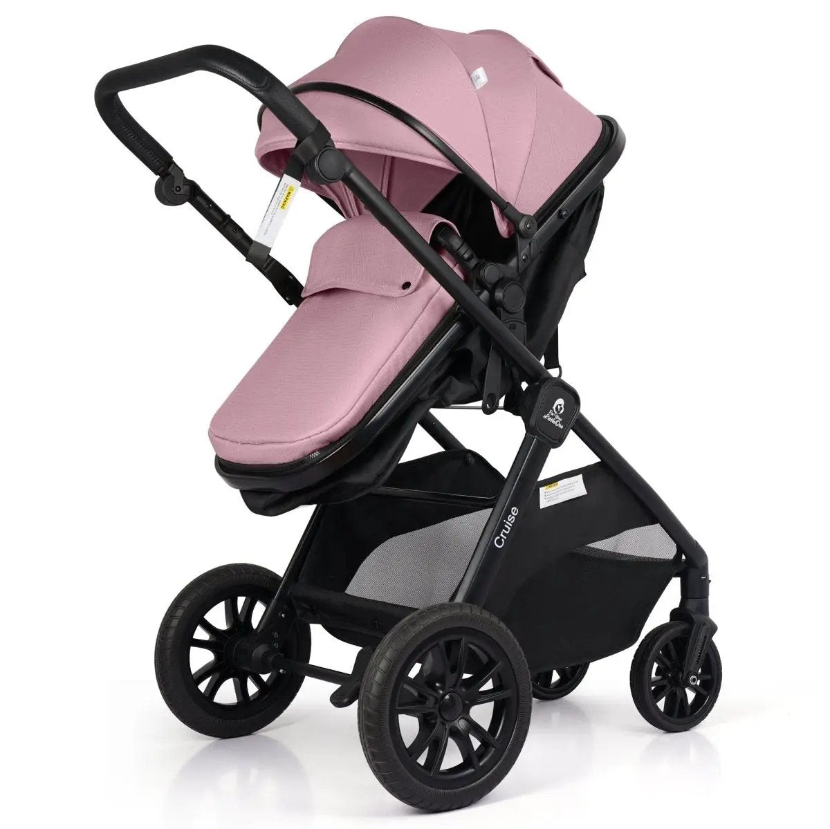 For Your Little One Cruise 3 In 1 Travel System With Car Seat - Blush Rose (Free Cupholder And Seat Liner Included!) by For Your Little One