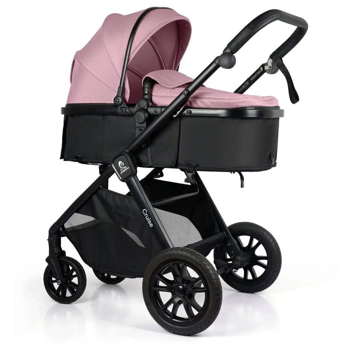 For Your Little One Cruise 3 In 1 Travel System With Car Seat - Blush Rose (Free Cupholder And Seat Liner Included!) by For Your Little One