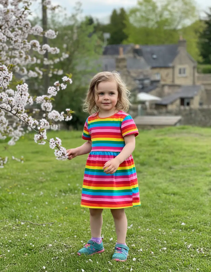 Rainbow Cotton Dress | Baby Toddler Child by Stylish Mum