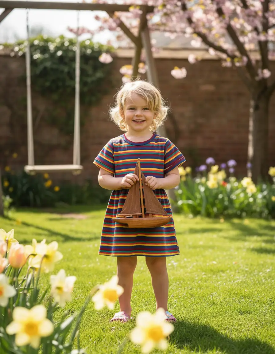 Hazel Rainbow Super Soft Cotton Baby Child Dress by Stylish Mum