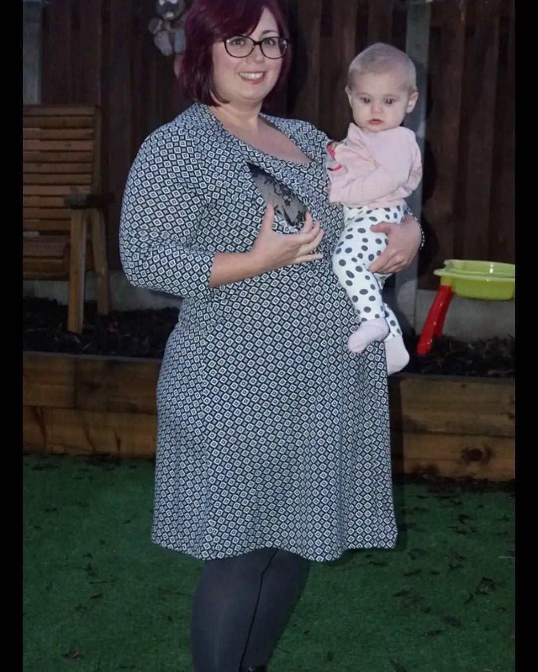 Gina Geo Breastfeeding Dress by Stylish Mum