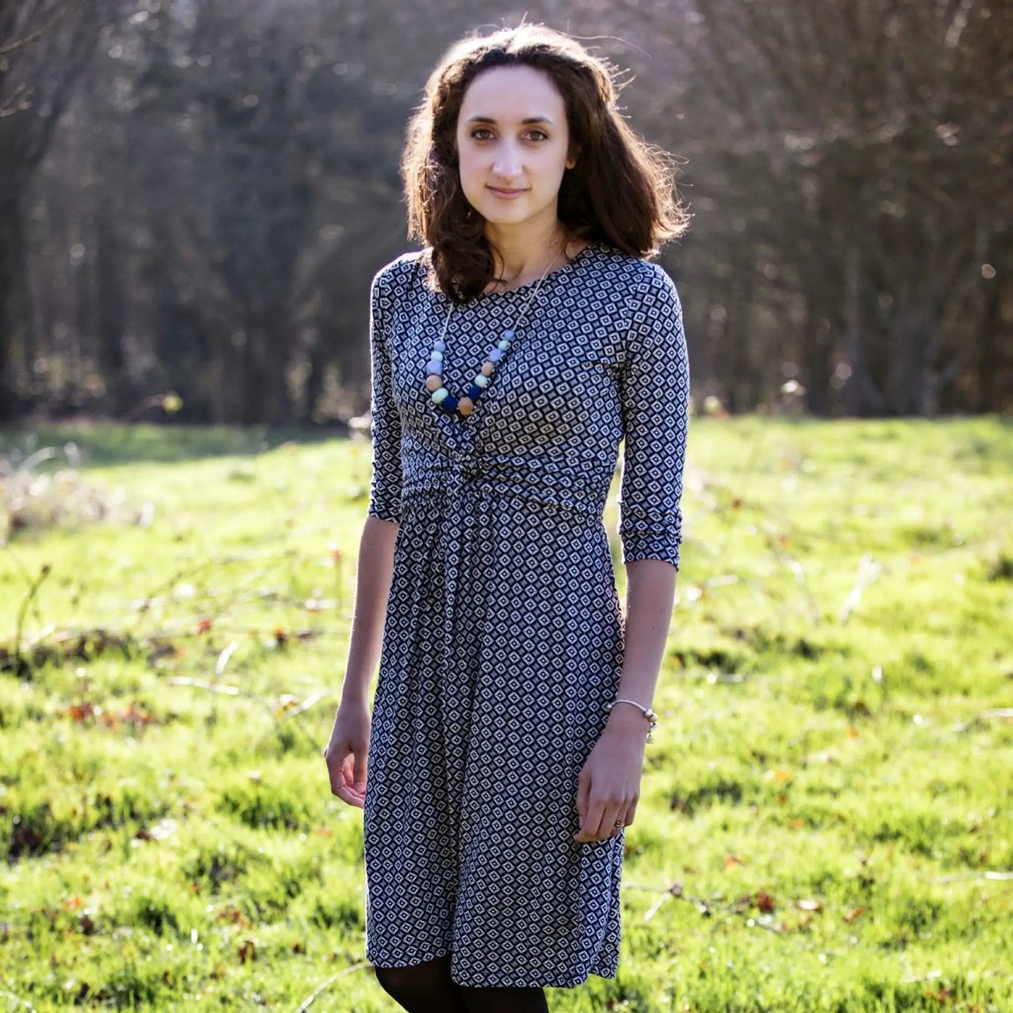 Gina Geo Breastfeeding Dress by Stylish Mum