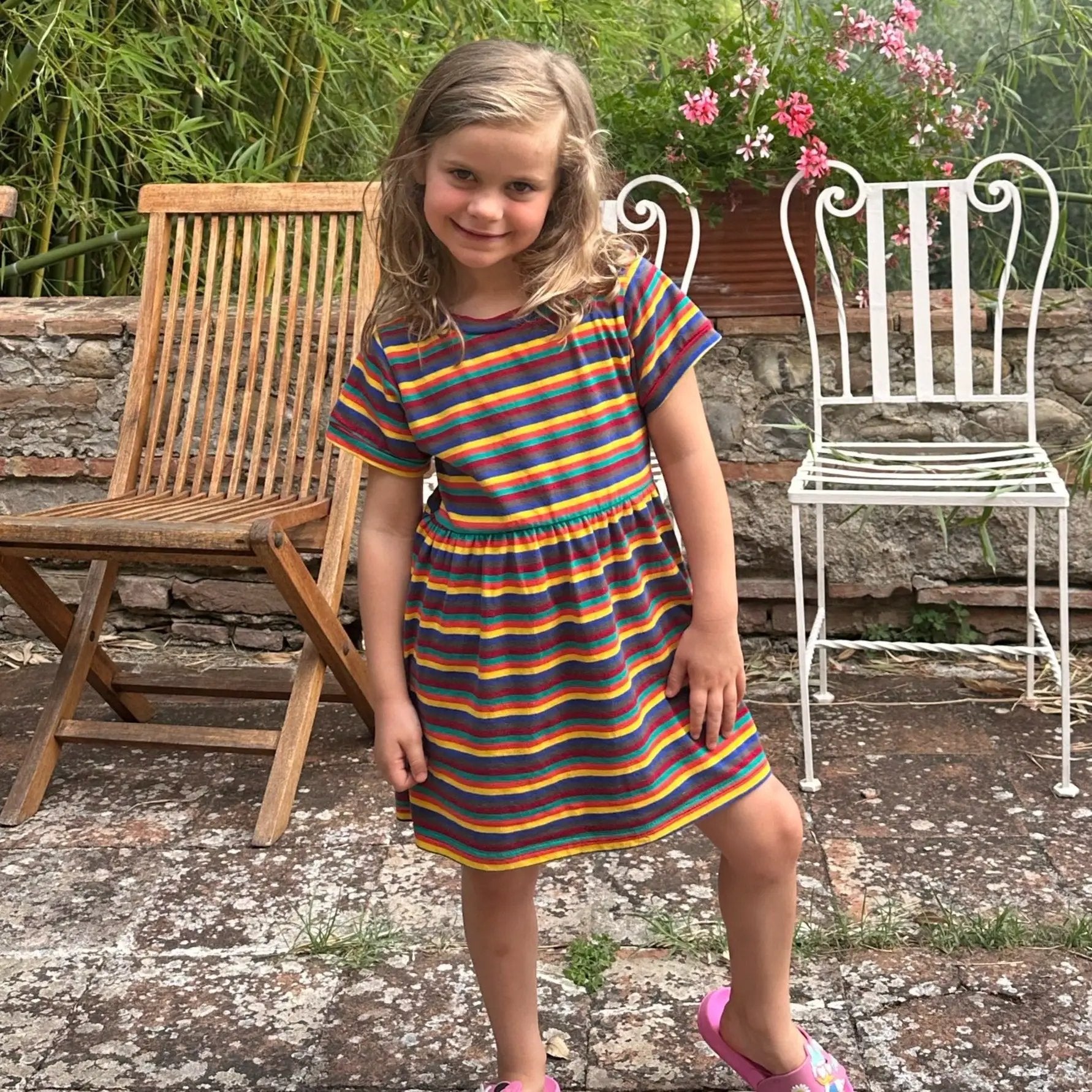 Hazel Rainbow Super Soft Cotton Baby Child Dress by Stylish Mum