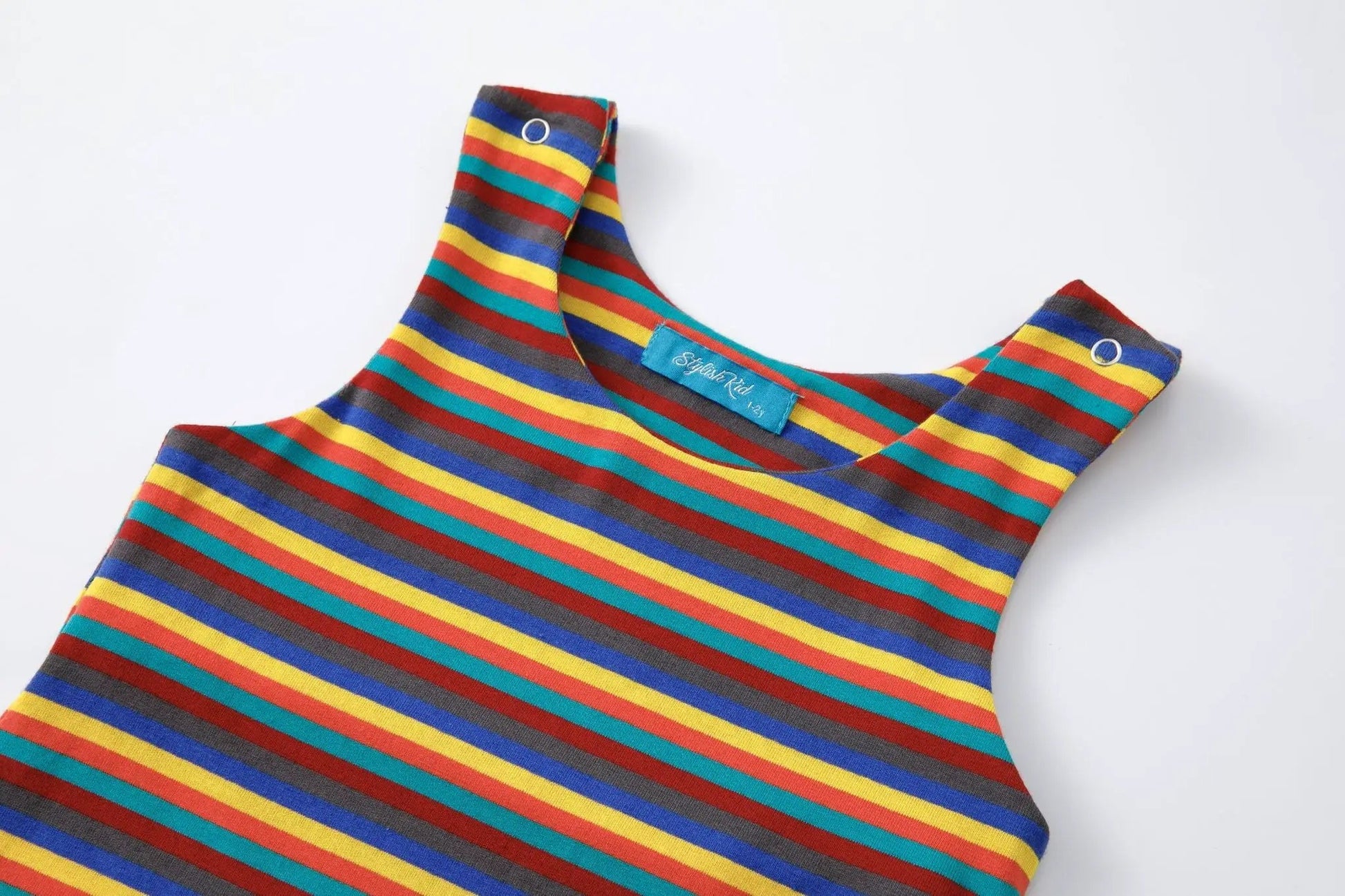 Hazel Stripe Super Soft Cotton Dungarees by Stylish Mum