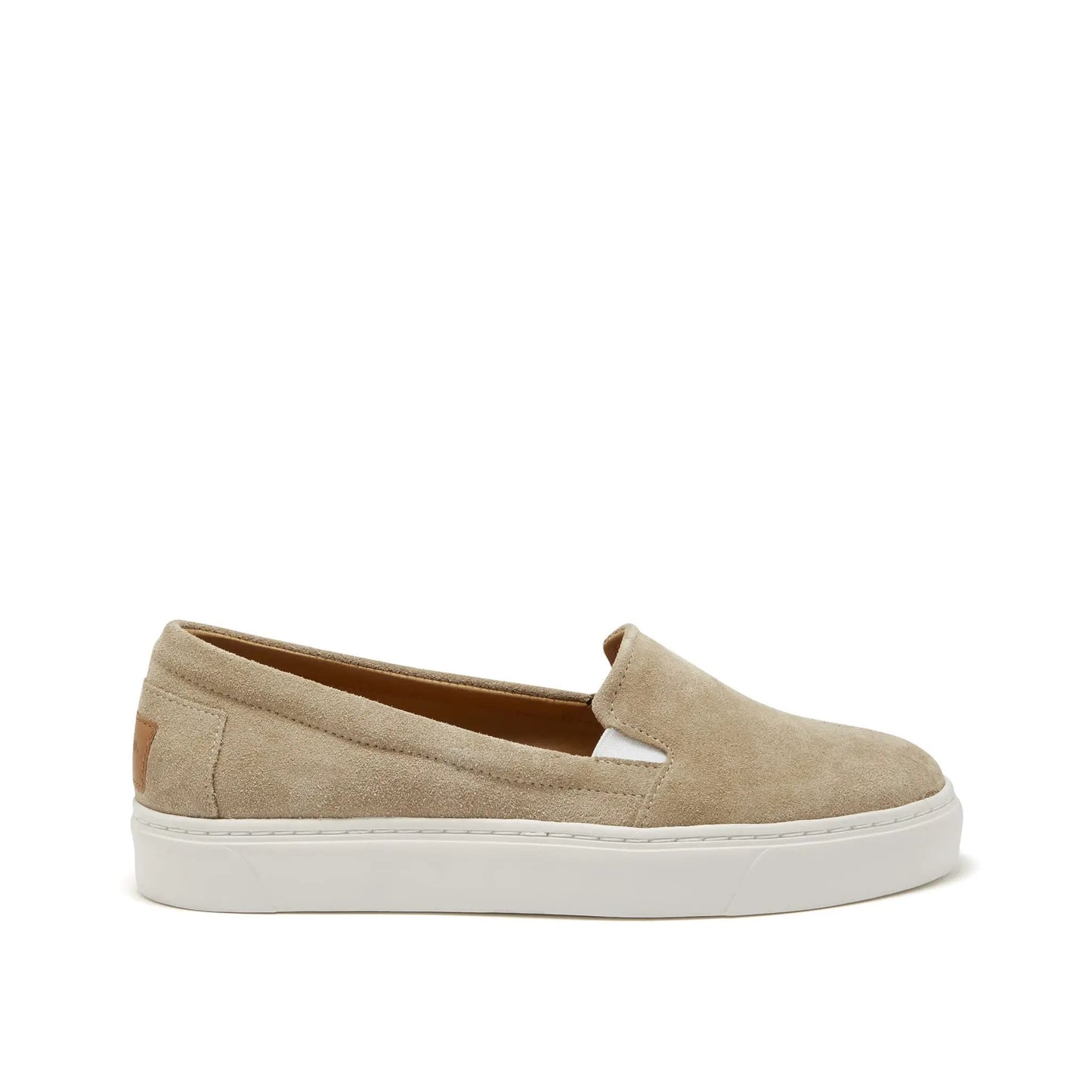 Women's Slip-On Sneakers, taupe suede by Hugs & Co.