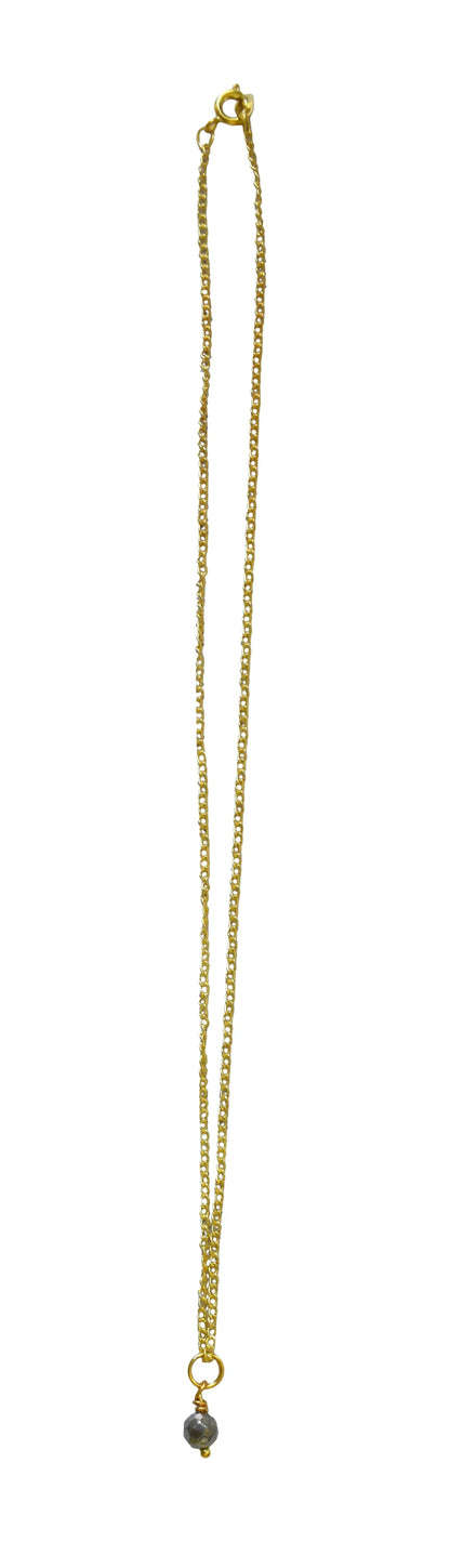 Minimalist Faceted Bronze Pyrite Gemstone Necklace | by Ifemi Jewels by Ifemi Jewels