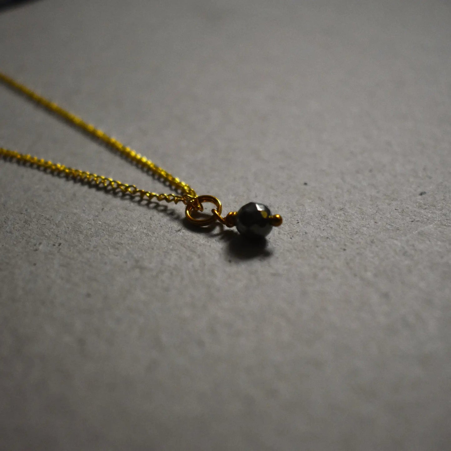 Minimalist Faceted Bronze Pyrite Gemstone Necklace | by Ifemi Jewels by Ifemi Jewels