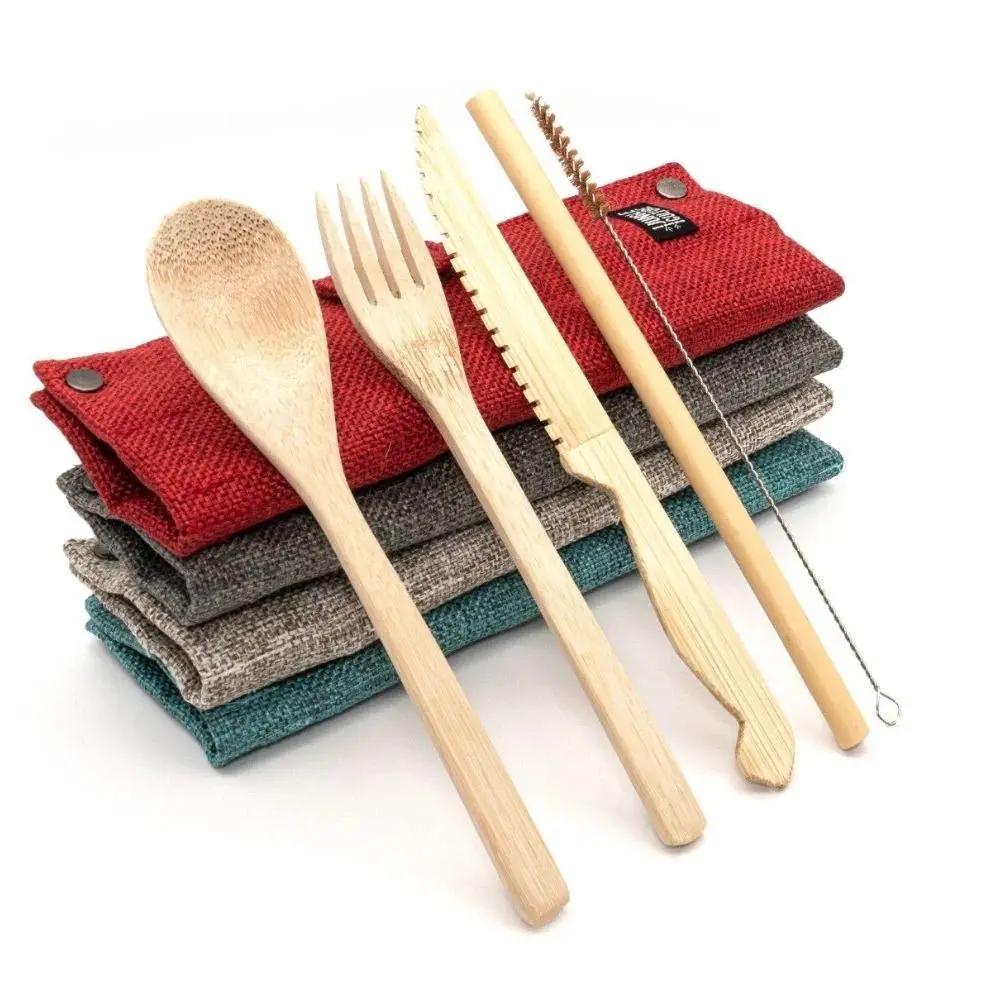 Bamboo cutlery set by BeeRetro Beeswax Food Wraps