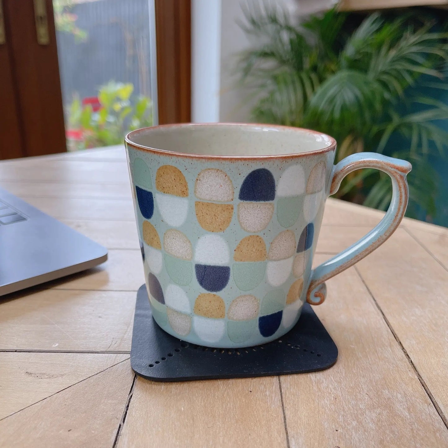 Square Handcrafted Recycled Rubber Coaster - A set of 2 or 4 by Paguro Upcycle