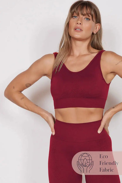 Alice Petite Magenta Seam Free Sports Bra by Jeetly.com
