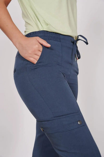 Charlotte Navy Formal Tailored Joggers by Jeetly.com