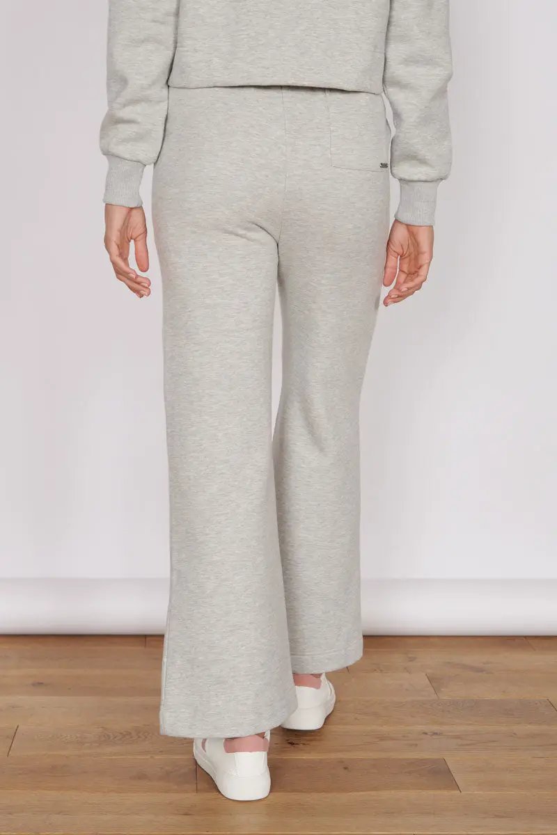 Eleanor Light Grey Loungewear Wide Leg Joggers by Jeetly.com